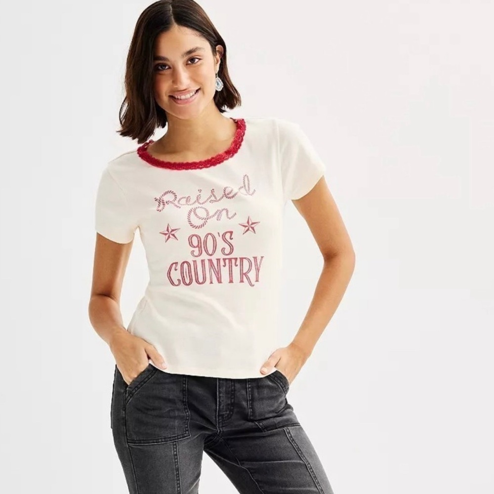 Women's Graphic Tee - Raised On 90's Country